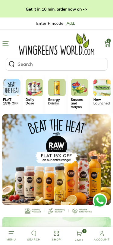 Wingreens Farms — Homepage